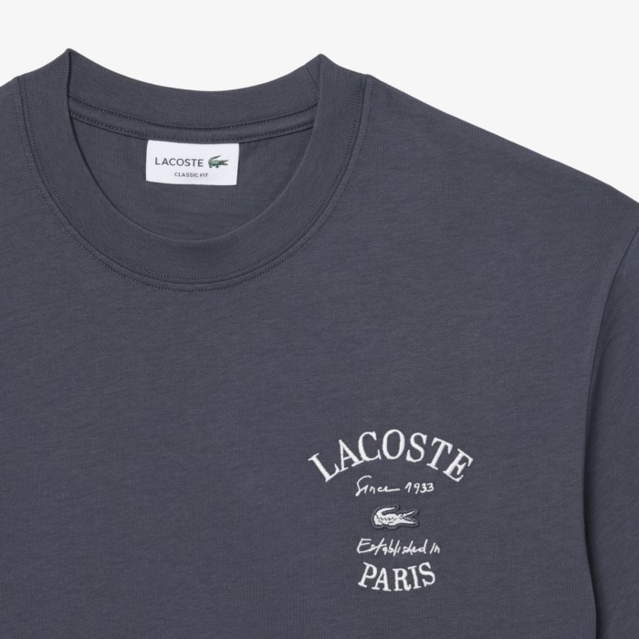 футболка  классического кроя от бренда lacoste вид слева