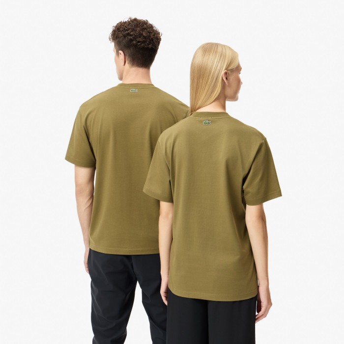 футболка  унисекс от бренда lacoste вид слева