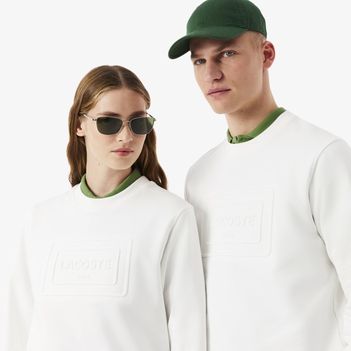 хлопковая толстовка  унисекс от бренда lacoste вид слева