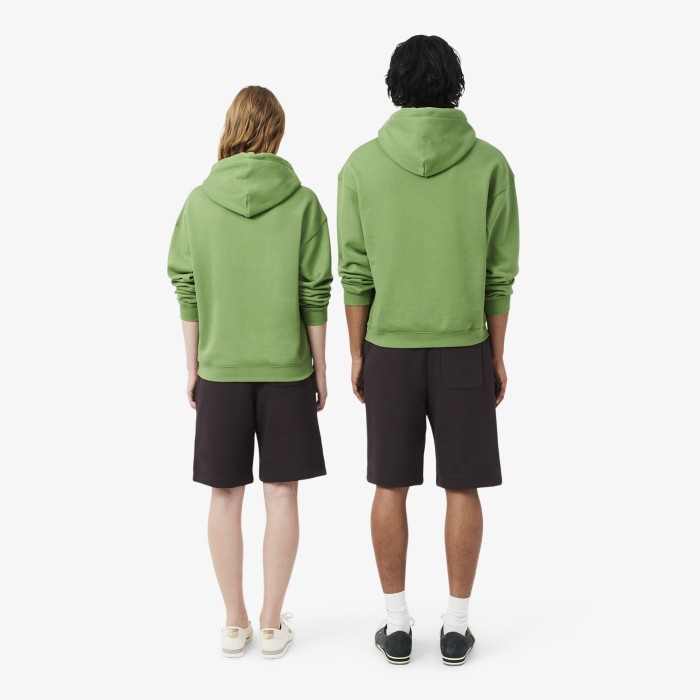 хлопковые шорты  унисекс от бренда lacoste вид слева