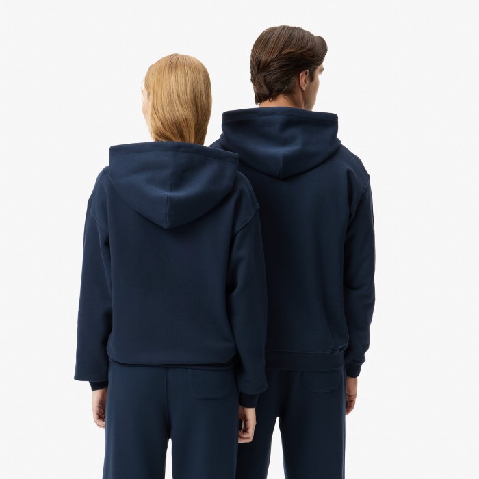 хлопковый свитшот  унисекс свободного кроя от бренда lacoste вид слева
