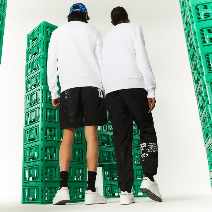 хлопковый свитшот  x minecraft унисекс от бренда lacoste вид слева