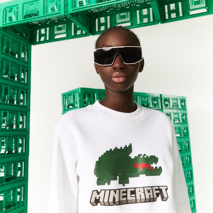 хлопковый свитшот  x minecraft унисекс из франции вид сбоку
