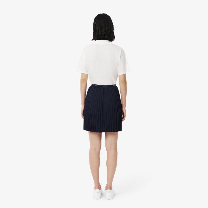 короткая плиссированная юбка  от бренда lacoste вид слева