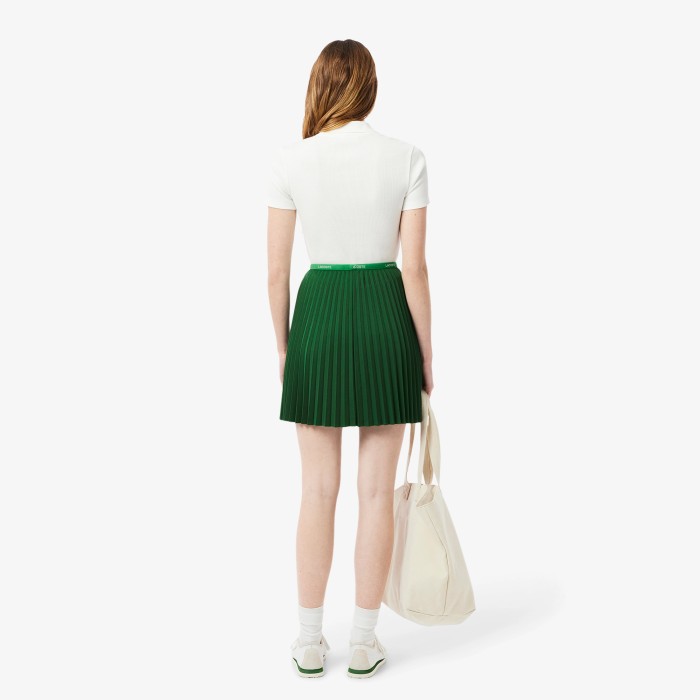 короткая плиссированная юбка  от бренда lacoste вид слева