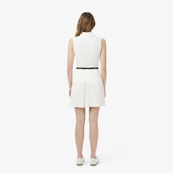 короткая плиссированная юбка  от бренда lacoste вид слева