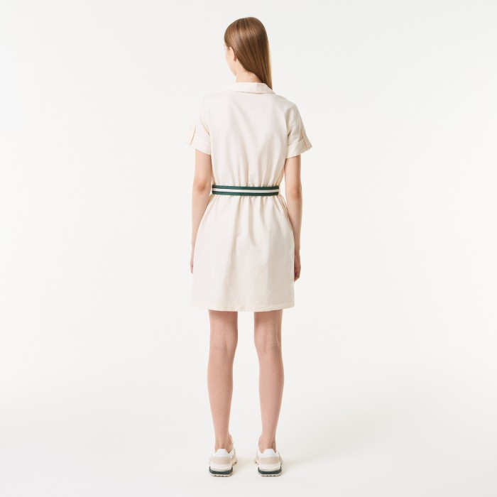 легкое платье  с поясом от бренда lacoste вид слева