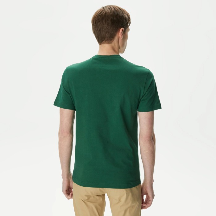 мужская футболка  из хлопка от бренда lacoste вид слева