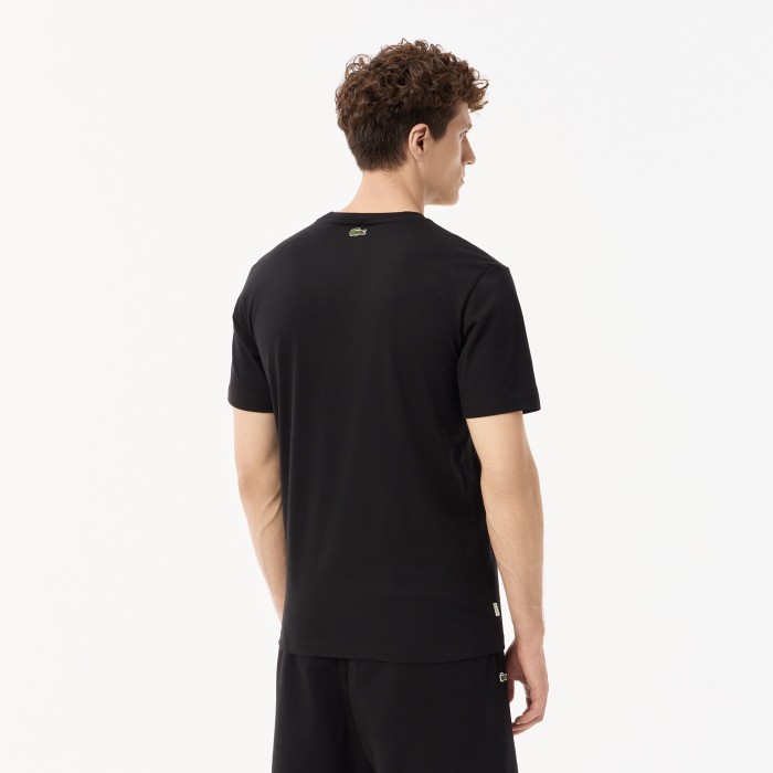 мужская футболка  из хлопка от бренда lacoste вид слева