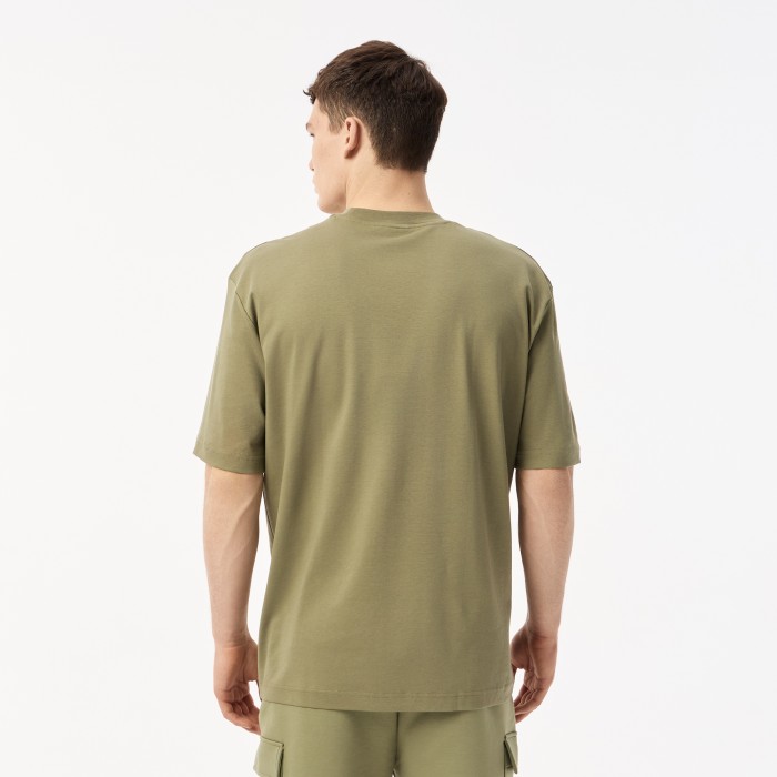 мужская футболка  из хлопка от бренда lacoste вид слева