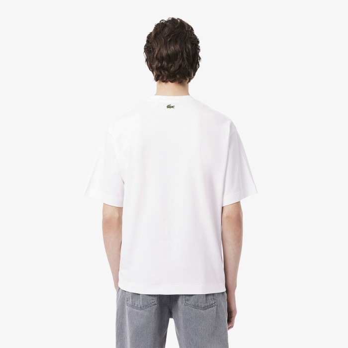 мужская футболка  из органического хлопка от бренда lacoste вид слева