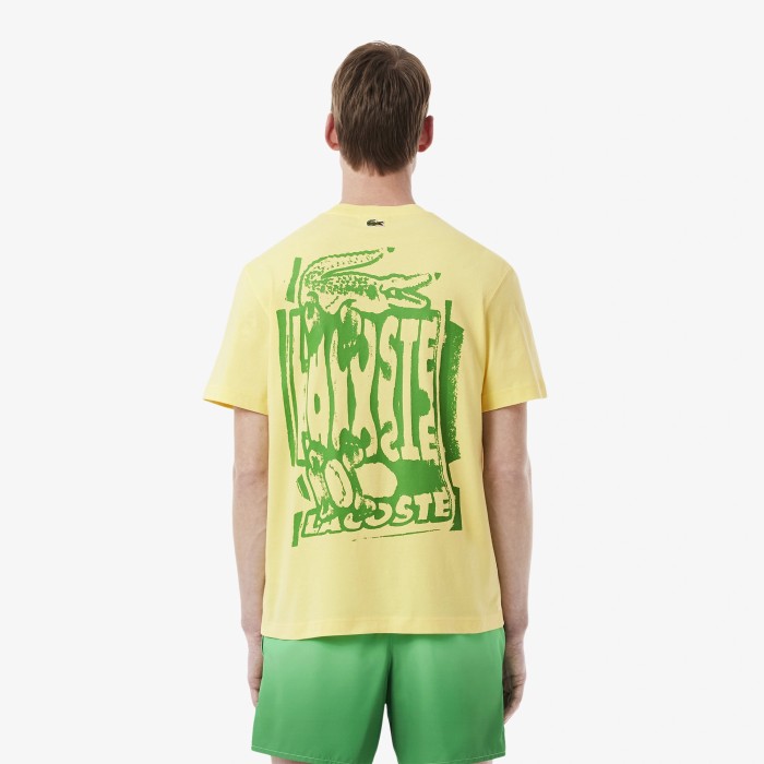 мужская футболка  из органического хлопка от бренда lacoste вид слева