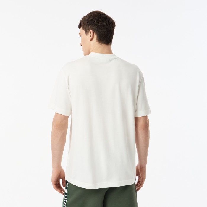 мужская футболка  из смеси хлопка от бренда lacoste вид слева