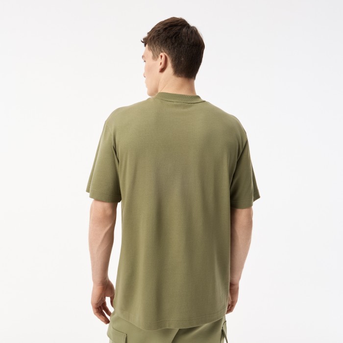 мужская футболка  из смеси хлопка от бренда lacoste вид слева