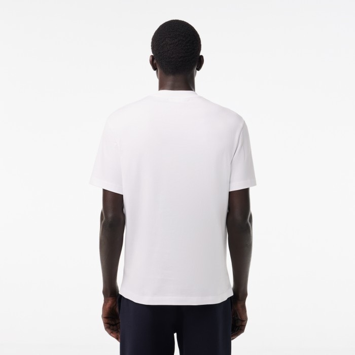 мужская футболка  стандартного кроя от бренда lacoste вид слева