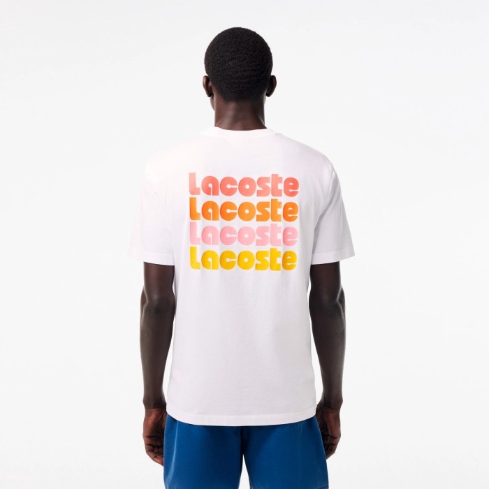 мужская футболка  summer pack иорганического хлопка от бренда lacoste вид слева