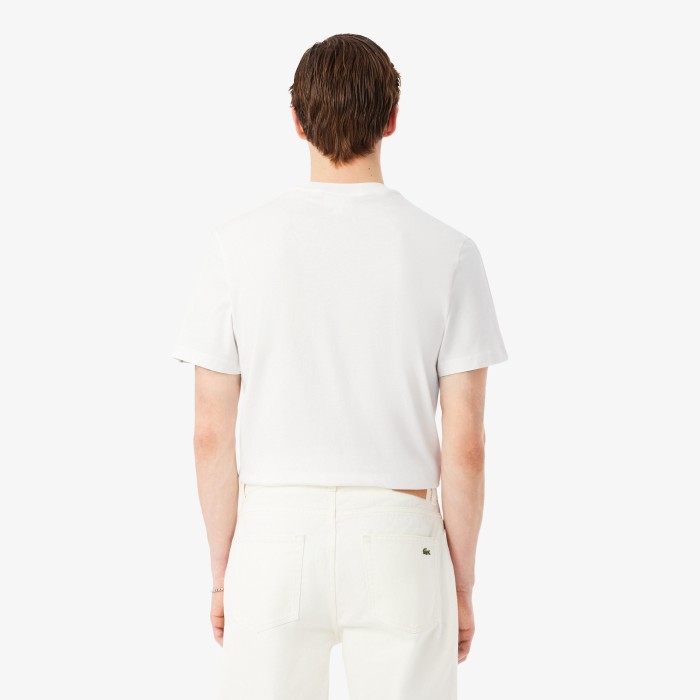мужская хлопковая футболка  стандартного кроя от бренда lacoste вид слева