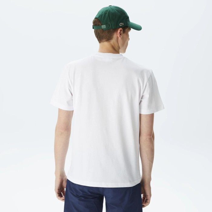 мужская хлопковая футболка  свободного кроя от бренда lacoste вид слева