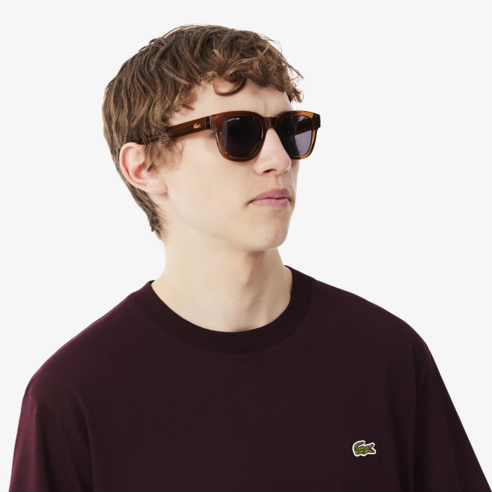 мужская хлопковая футболка  от бренда lacoste вид слева