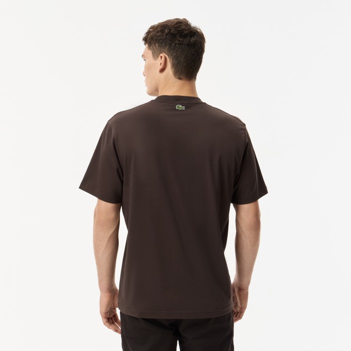 мужская хлопковая футболка  от бренда lacoste вид слева