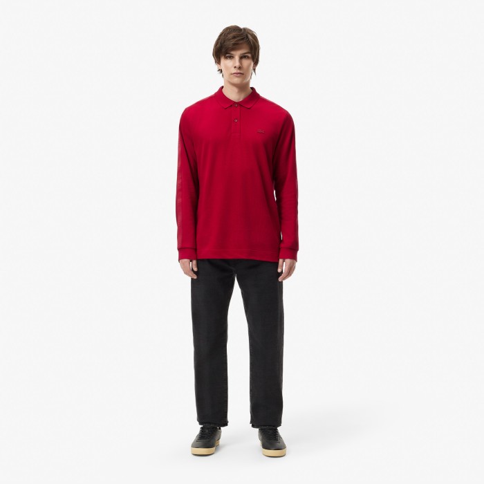 мужская хлопковая рубашка-поло  из франции вид сбоку
