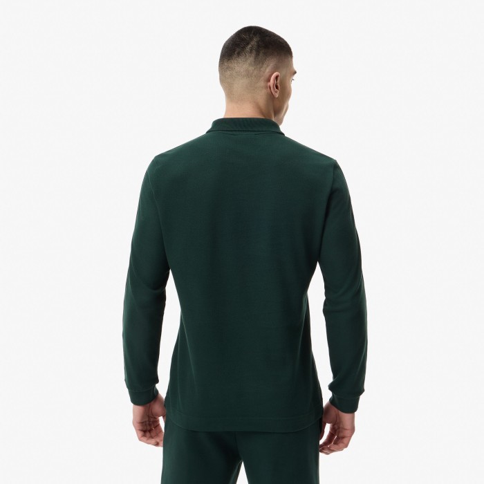 мужская хлопковая рубашка-поло  от бренда lacoste вид слева
