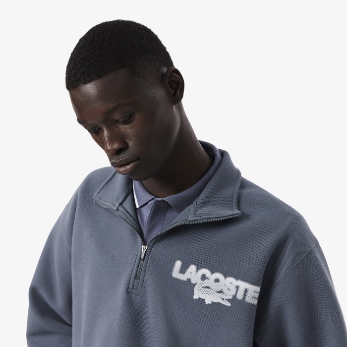 мужская хлопковая толстовка  от бренда lacoste вид слева