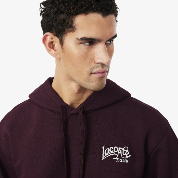 мужская хлопковая толстовка  от бренда lacoste вид слева