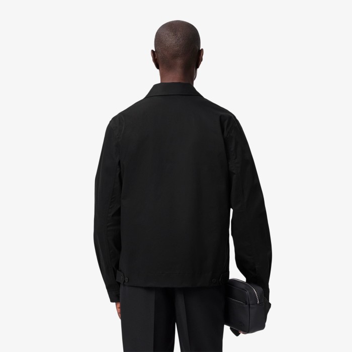 мужская короткая непромакаемая куртка  от бренда lacoste вид слева
