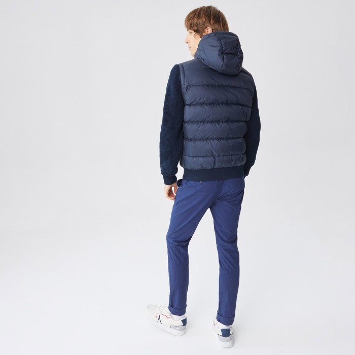мужская куртка  со съемными рукавами от бренда lacoste вид слева