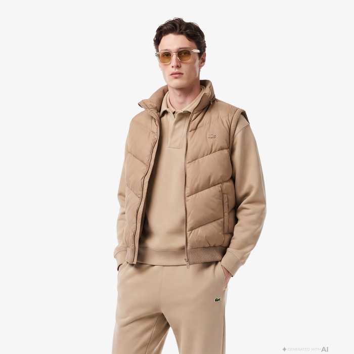 мужская куртка-трансформер  от бренда lacoste вид слева