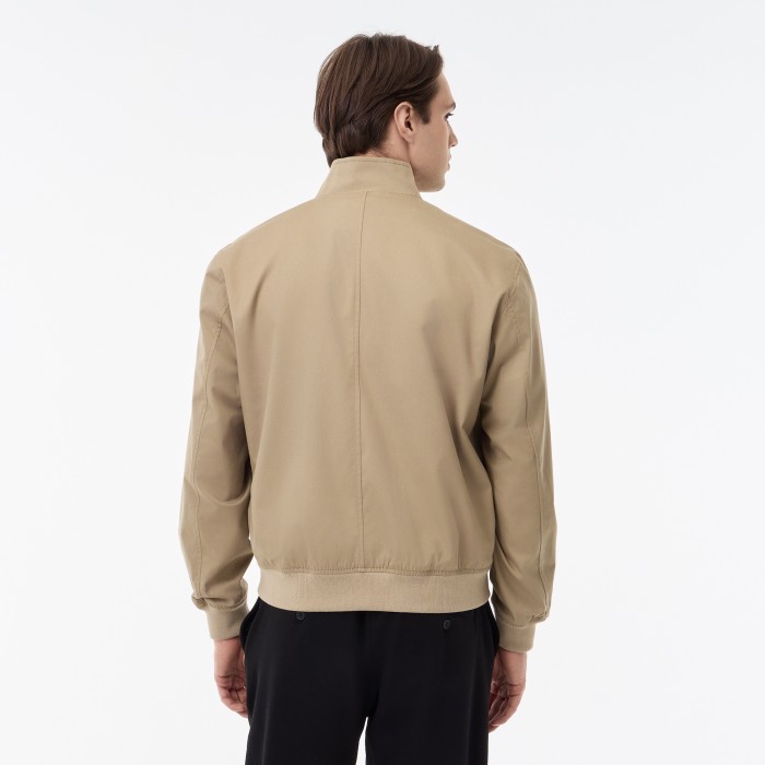 мужская непромокаемая куртка харрингтон  от бренда lacoste вид слева