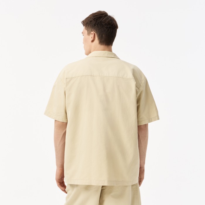мужская рубашка  из смеси хлопка и льна от бренда lacoste вид слева