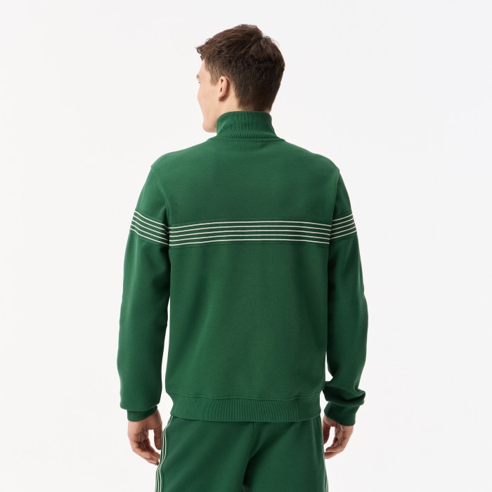мужская толстовка  из эластичного хлопка от бренда lacoste вид слева