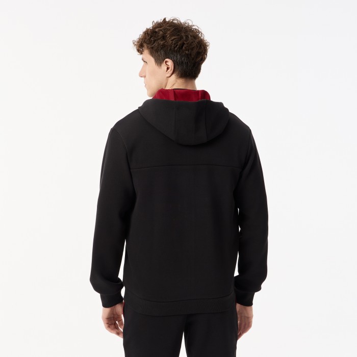 мужская толстовка  из эластичного хлопка от бренда lacoste вид слева