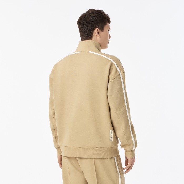 мужская толстовка  из эластичного хлопка от бренда lacoste вид слева