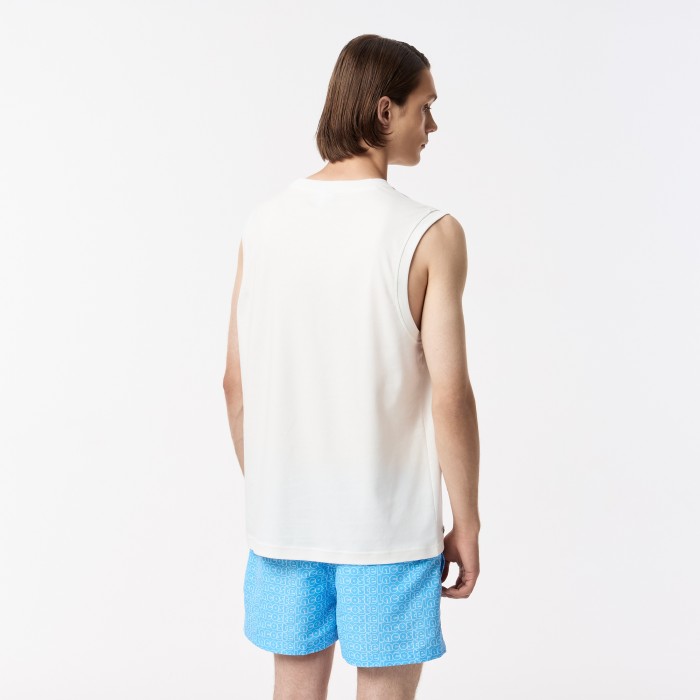 мужская топ  из хлопка от бренда lacoste вид слева