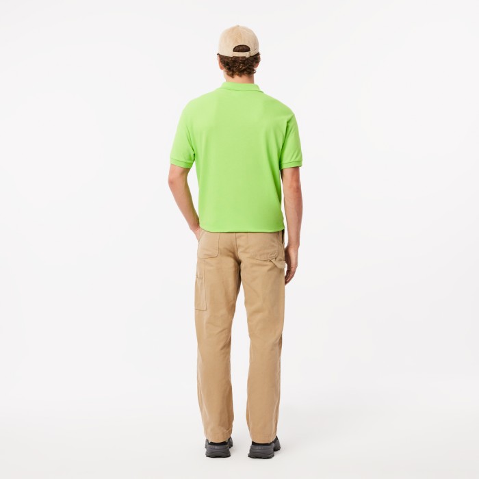 мужские хлопковые брюки  свободного кроя от бренда lacoste вид слева