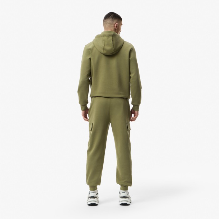 мужские хлопковые спортивные брюки  стандартного кроя от бренда lacoste вид слева