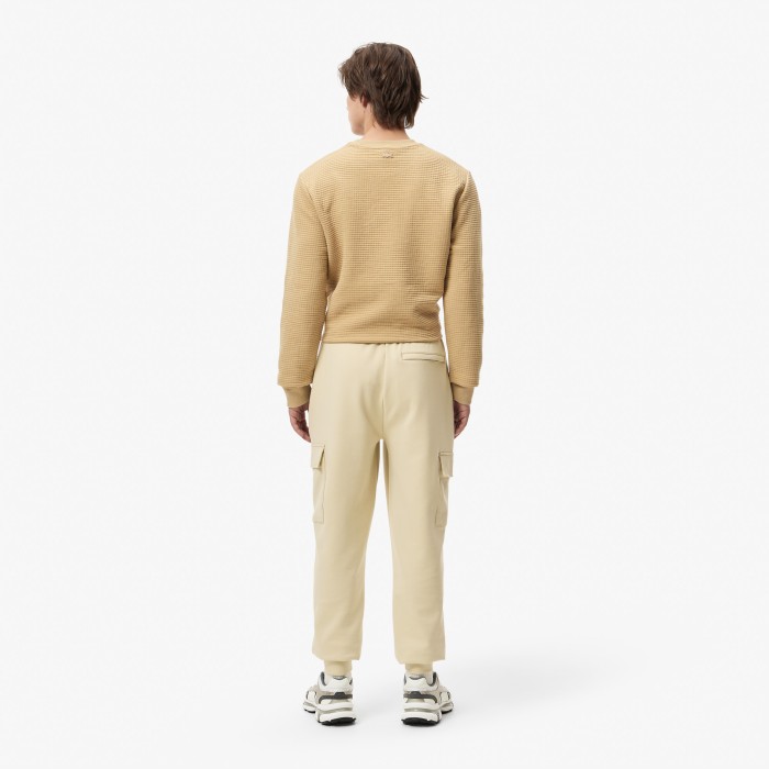 мужские хлопковые спортивные брюки  стандартного кроя от бренда lacoste вид слева