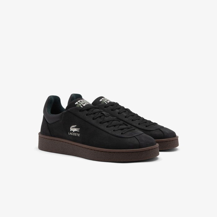мужские кеды  baseshot prm 225 1 sma blk/dk gum от бренда lacoste вид слева