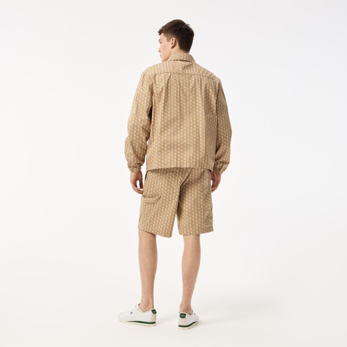 мужские шорты  из хлопка от бренда lacoste вид слева