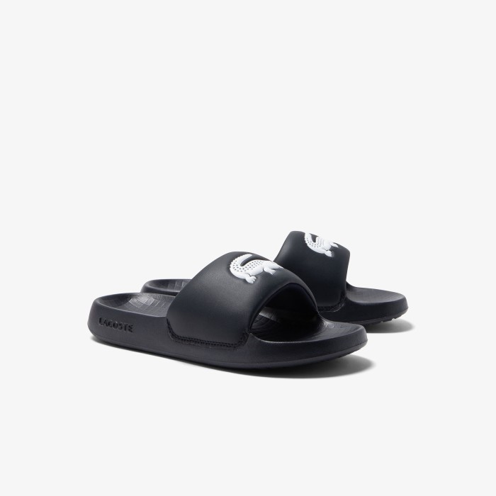 мужские сланцы serve slide 1.0 от бренда lacoste вид слева