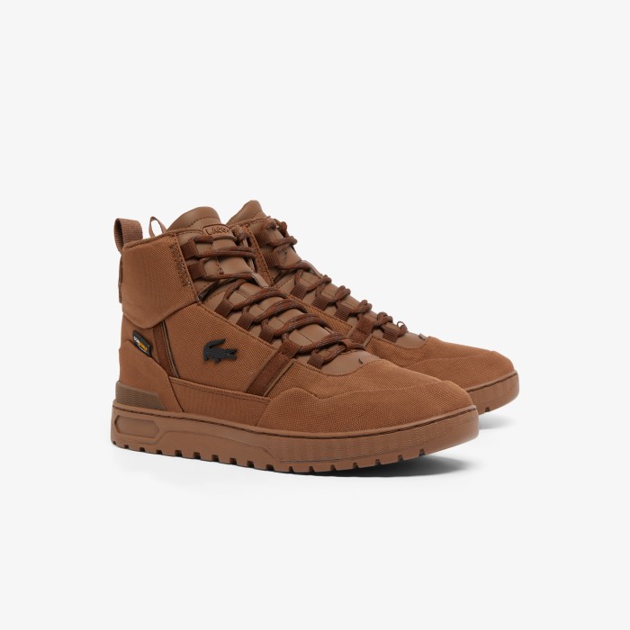 мужские высокие зимние ботинки  t-clip wntr mid 224 1 sma от бренда lacoste вид слева