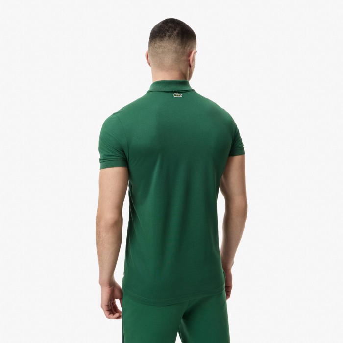 мужское поло  из органического хлопка от бренда lacoste вид слева
