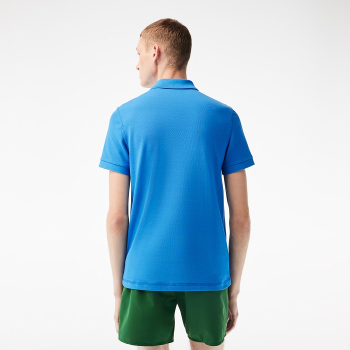 мужское поло  из органического хлопка от бренда lacoste вид слева