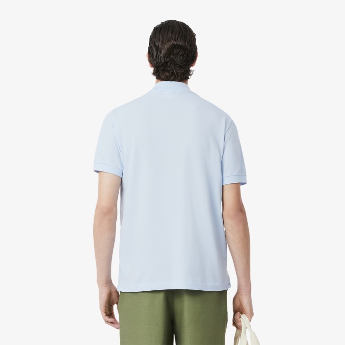 мужское поло  из смеси эластичного органического хлопка от бренда lacoste вид слева
