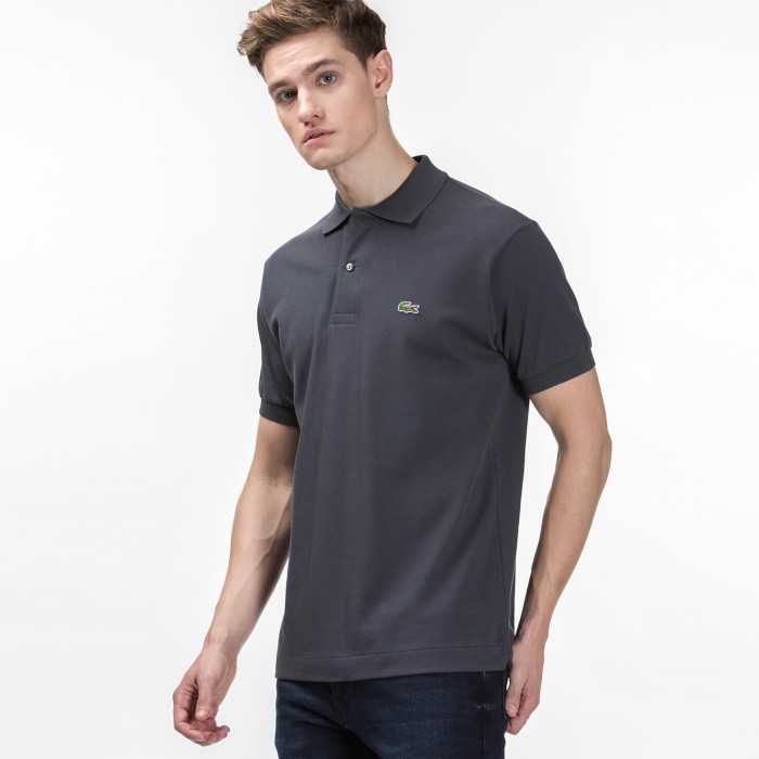 мужское поло  l1212 классического кроя от бренда lacoste вид слева