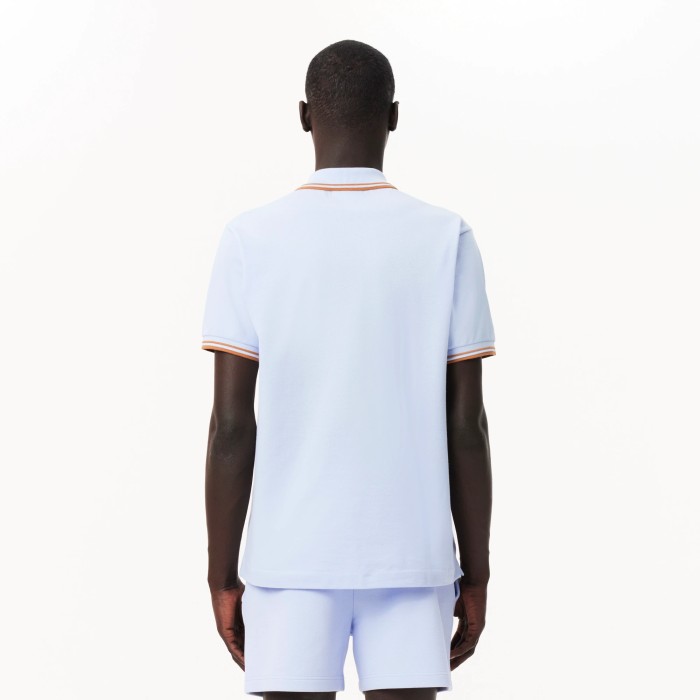 мужское поло  original l.12.12 из органического хлопка от бренда lacoste вид слева