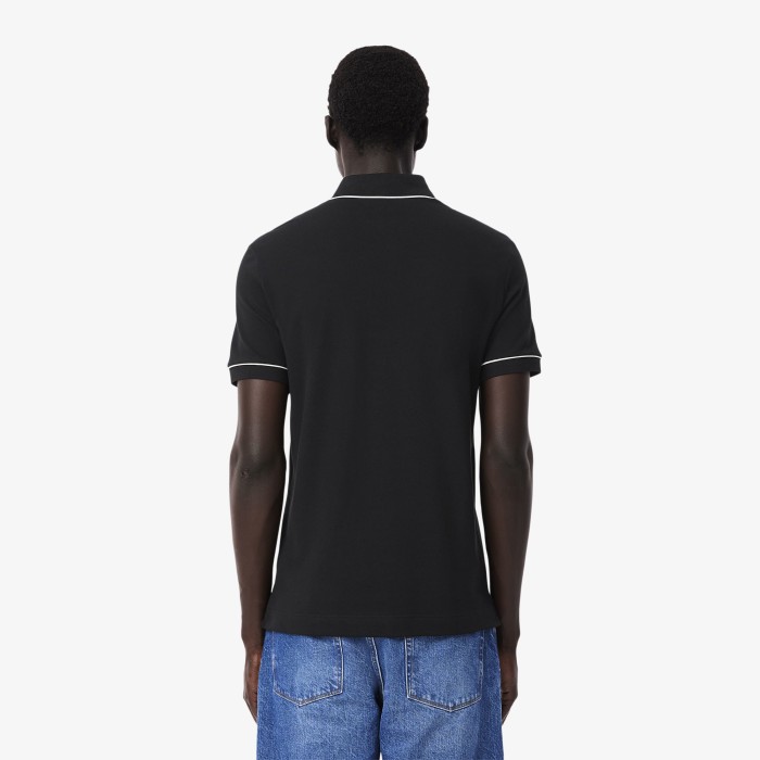 мужское поло  smart paris из органического хлопка от бренда lacoste вид слева